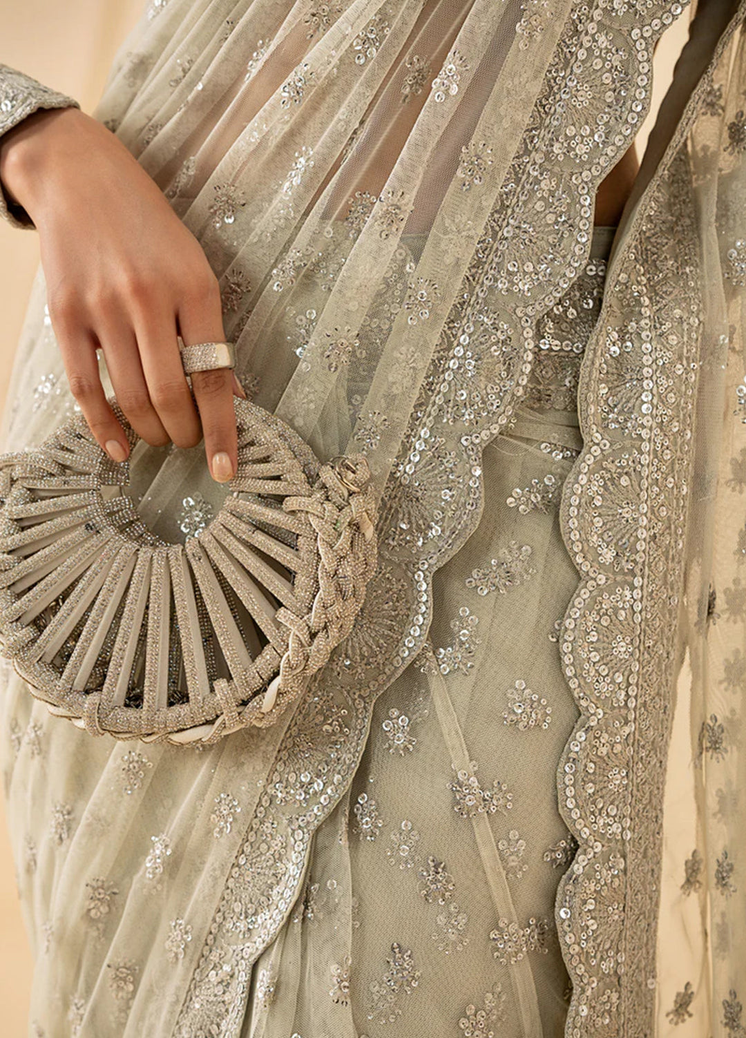 Riwayat by Zarif Unstitched Embroidered Net 4 Piece Suit ZR26URN Atash ZRF-RC-01 - Festive Collection