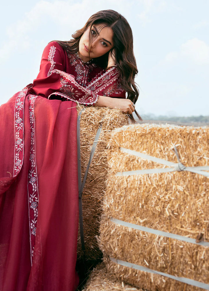 Mahveen by Izel Unstitched Embroidered Lawn 3 Piece Suit Bahaar - Eid Collection