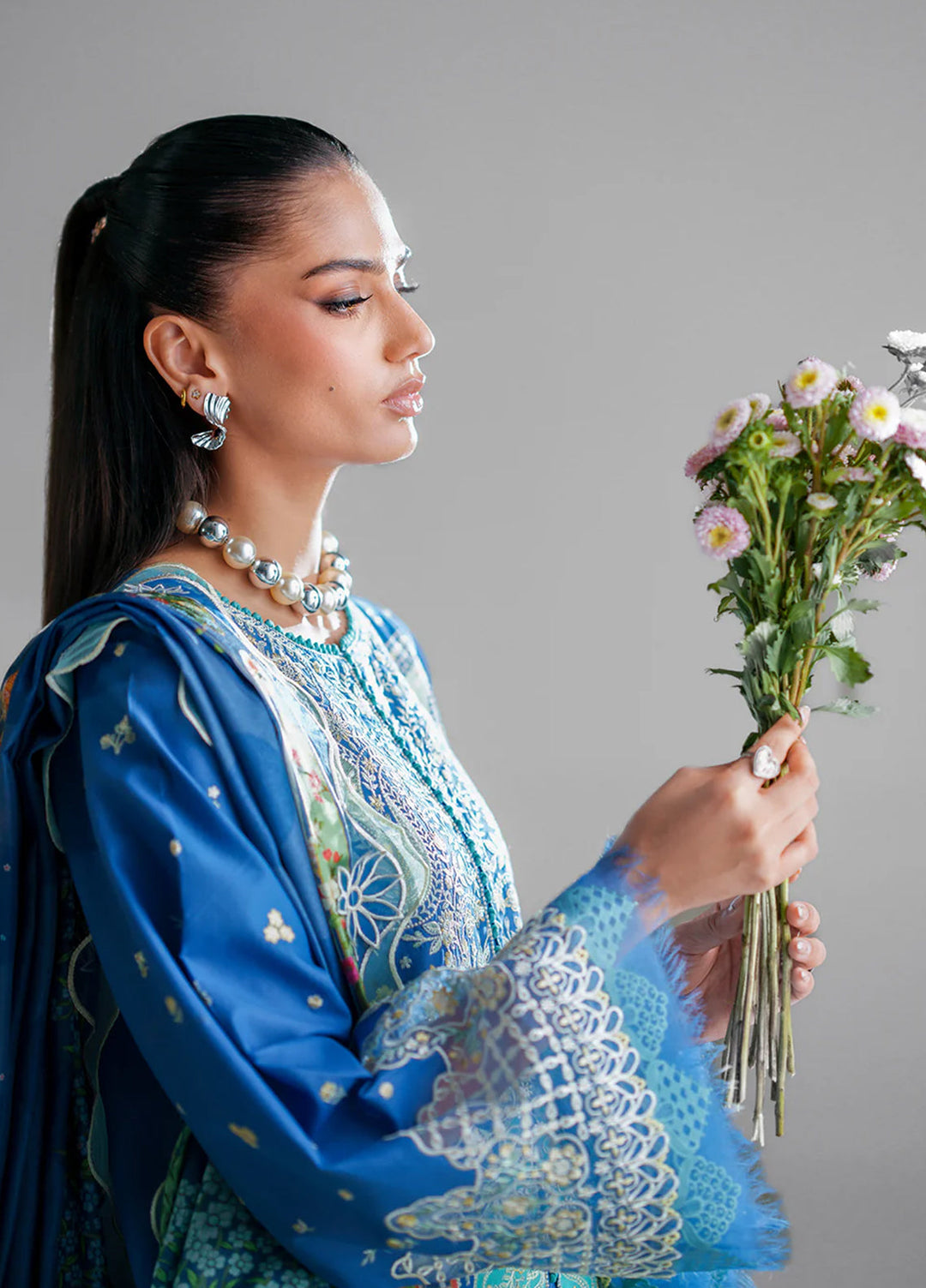 Amour by Bin Ilyas Unstitched Embroidered Lawn 3 Piece Suit BI26ULA 187A - Festive Collection