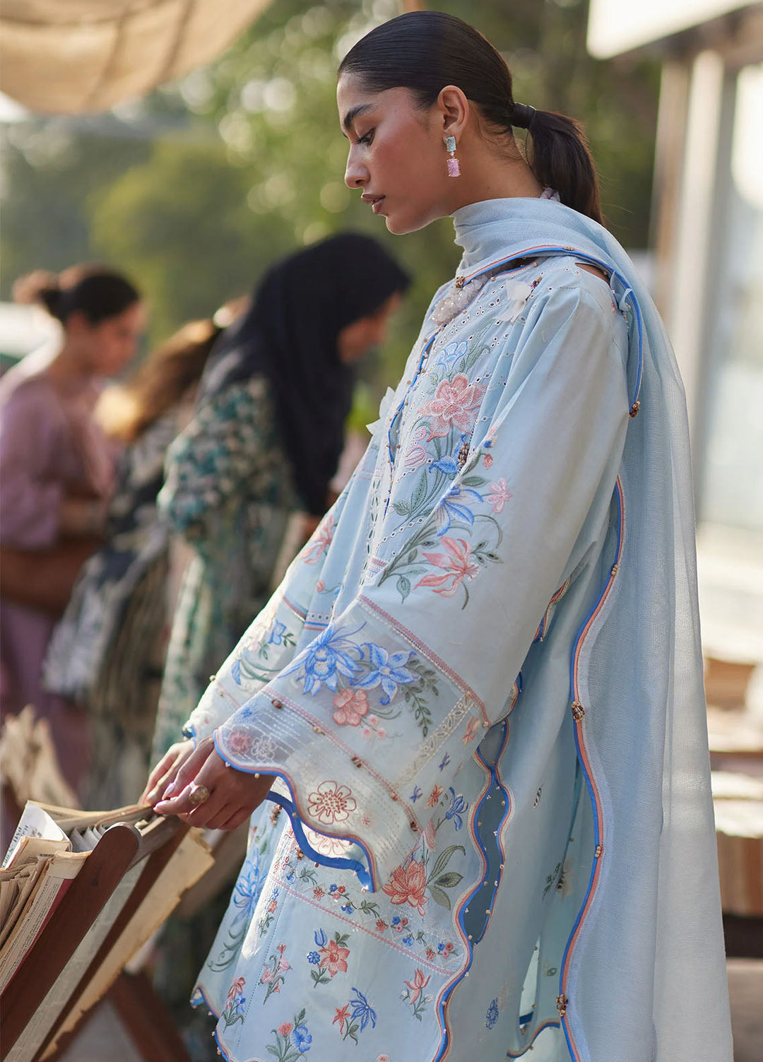 Wild Flower by Zaha Unstitched Embroidered Lawn 3 Piece Suit ZK26UWL ZF26-10 Forget Me Not Breeze - Festive Collection