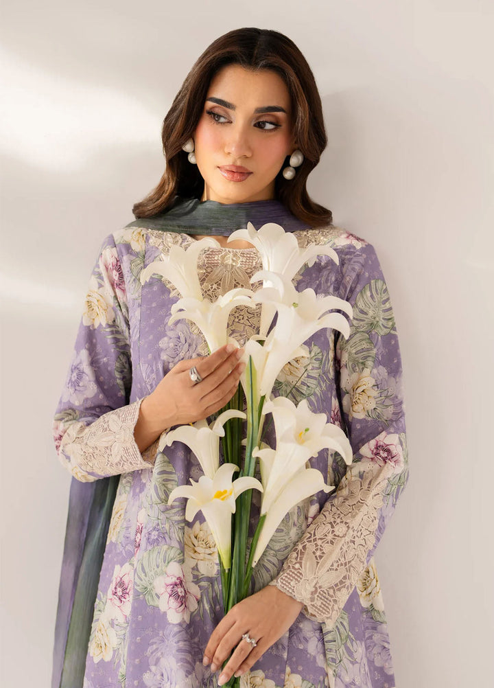 Xenia Formals Unstitched Embroidered Lawn 3 Piece Suit XE26ULS D-01 Rouvi - Summer Collection