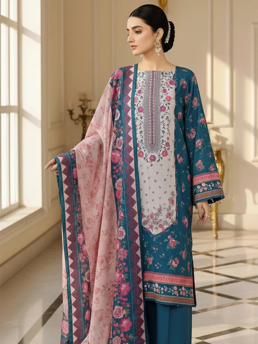 Salitex Unstitched Printed Cambric 3 Piece Suit SSW6U3P818 - Summer Collection