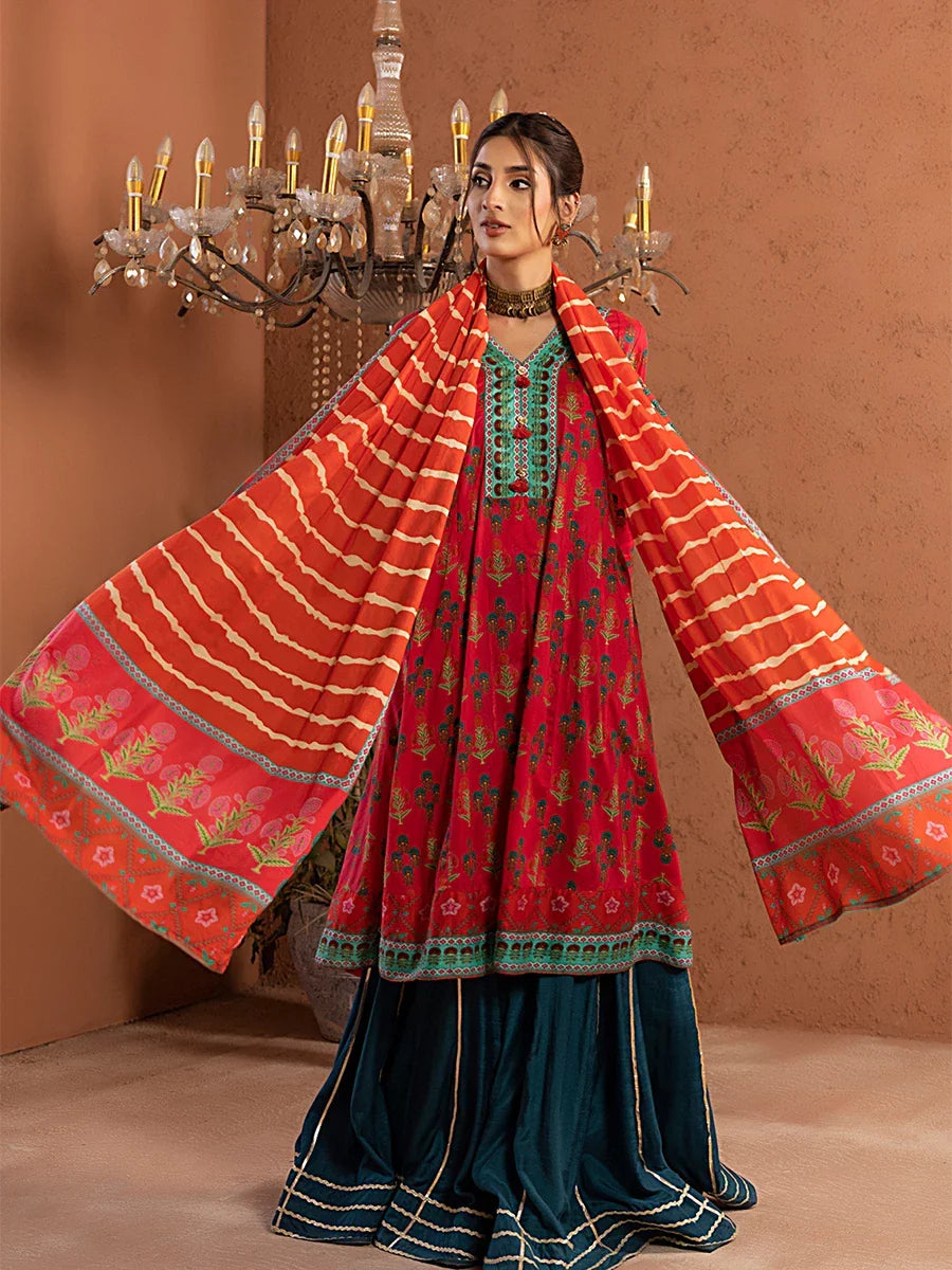 Salitex Women Printed Cambric 2 Piece Suit SPL2PBE030) - Summer Collection