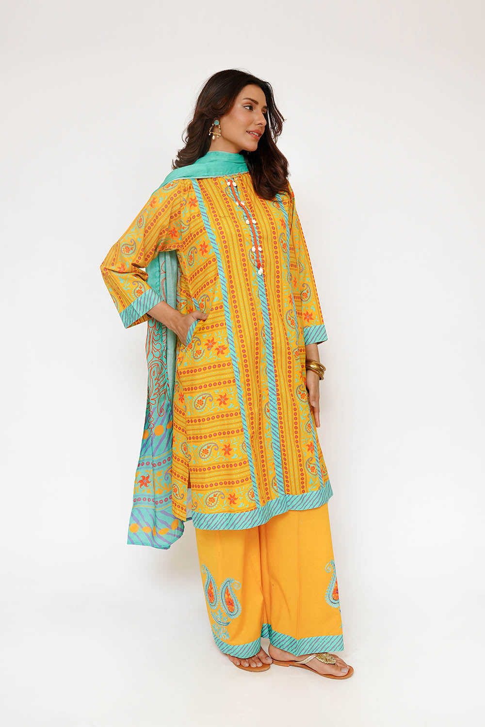 Senorita Women RTW Printed Lawn Cotton 3 Piece Suit LAD-03435 Eid Collection