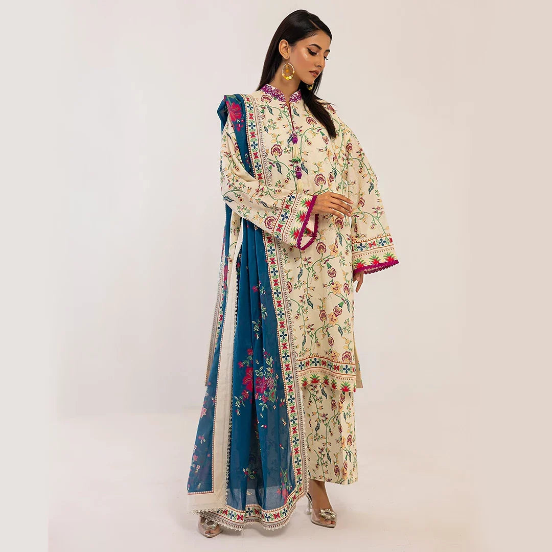 Salitex Women Printed Lawn 3 Piece Suit SSS24U3P008 - Summer Collection