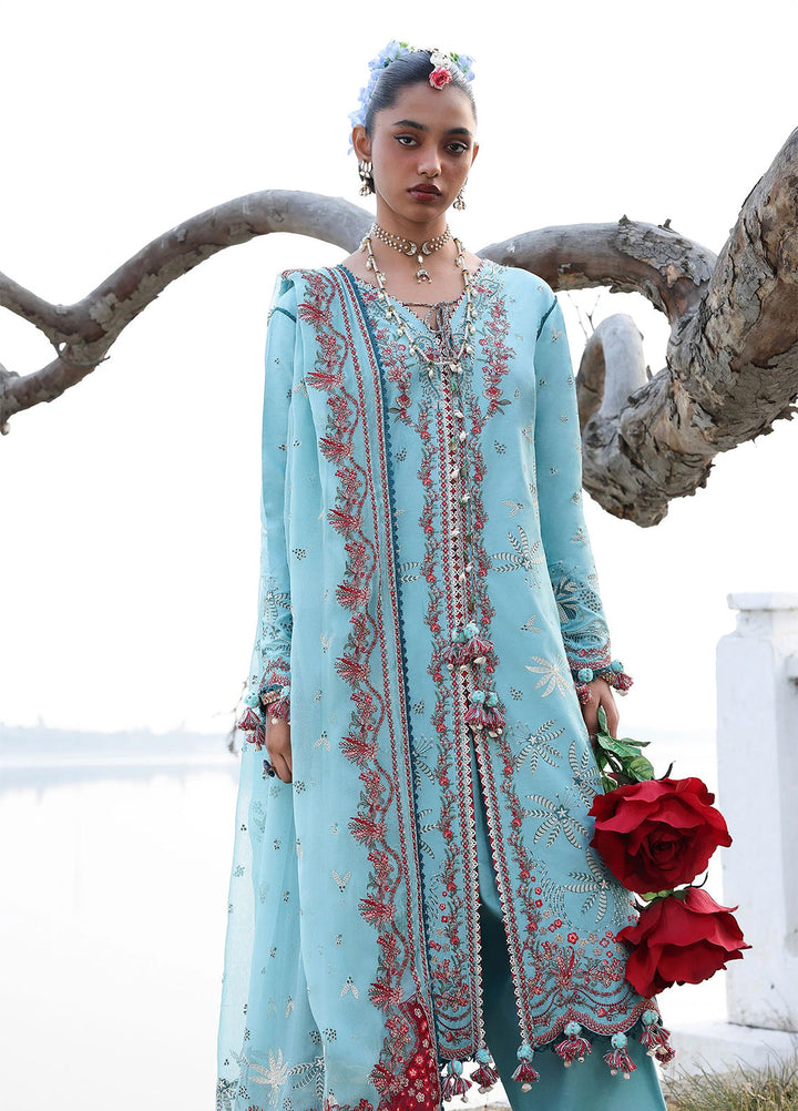 Kalabagh by Hussain Rehar Unstitched Embroidered Luxury Lawn 3 Piece Suit HR26UKL D12 Sepher - Festive Collection