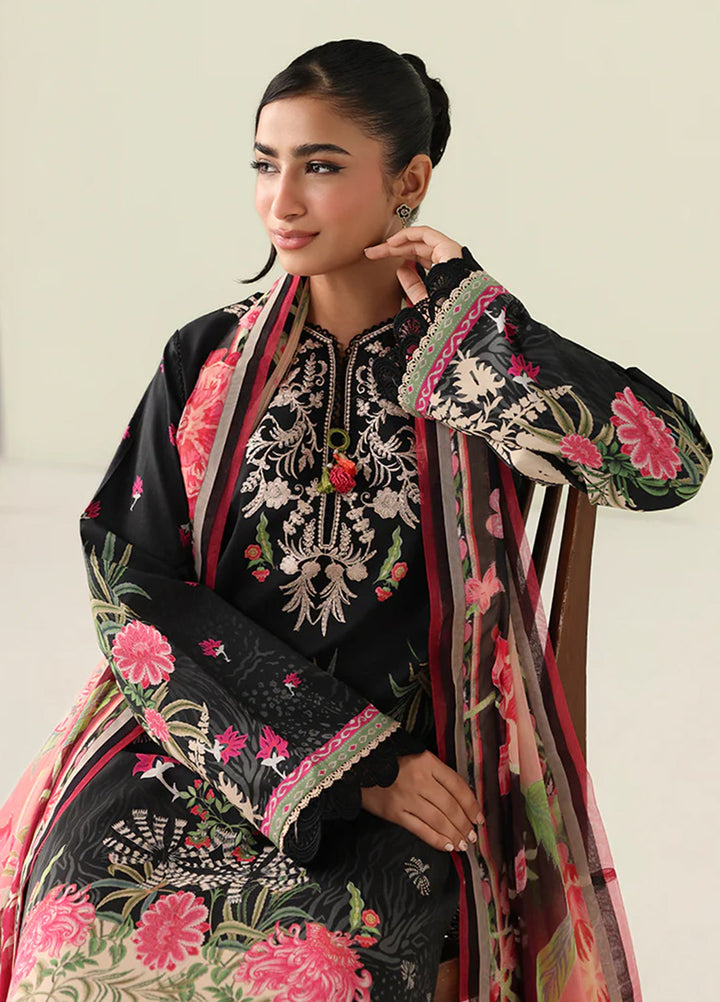 Rosette by Roheenaz Unstitched Lawn Embroidered 3 Piece Suit RNZ26UR Radiant Noon-1A - Summer Collection