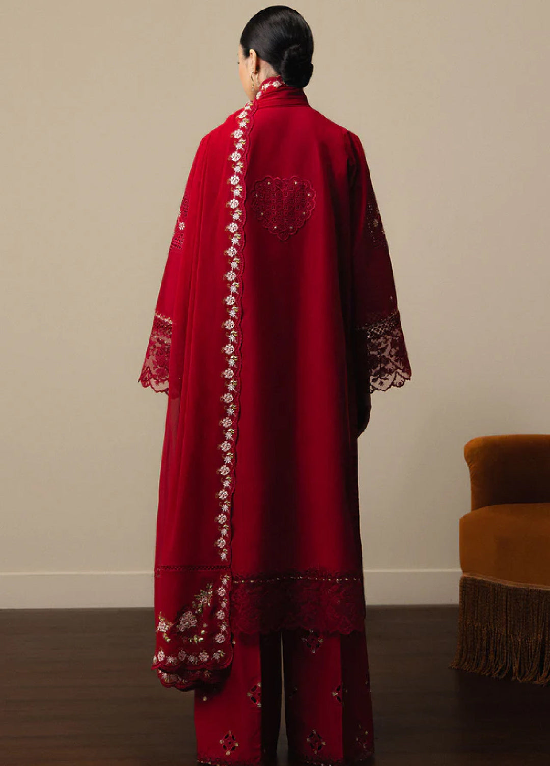 Satori by Zara Shahjahan Unstitched Embroidered Lawn 3 Piece Suit ZS26USL D-8 AKARI - Summer Collection