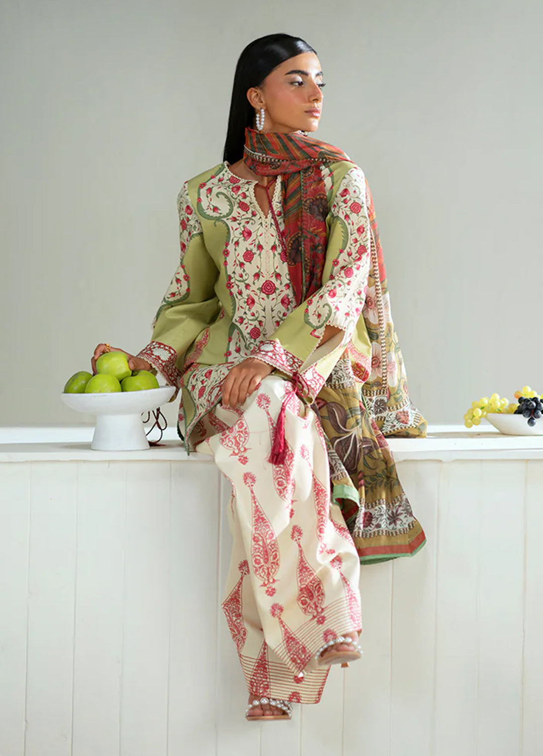 Joolie Prints by Saira Rizwan Printed Cambric Suits Unstitched 3 Piece SR25JP JPU25-06 Urban Whisper - Summer Collection