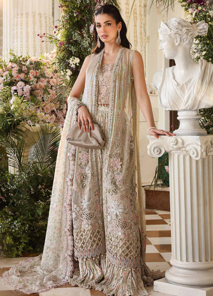 Maria B Unstitched Embroidered Chiffon 3 Piece Suit MB26UCF D7 - Festive Collection