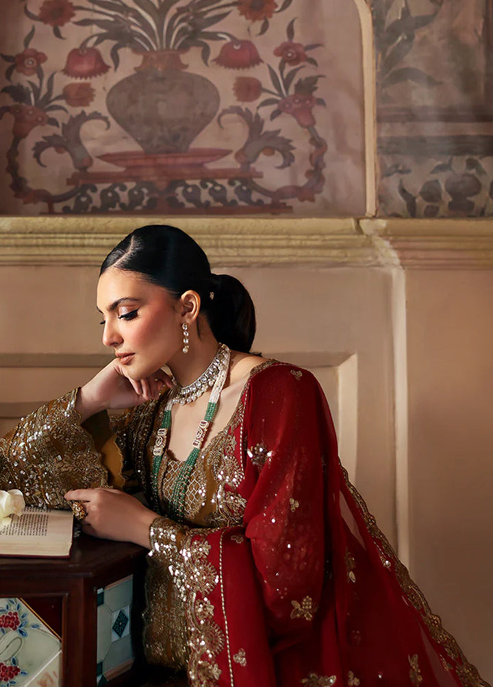 Gulaal Embroidered Chiffon Suits Unstitched 3 Piece GL25EU D-34 Dinara - Formals Collection