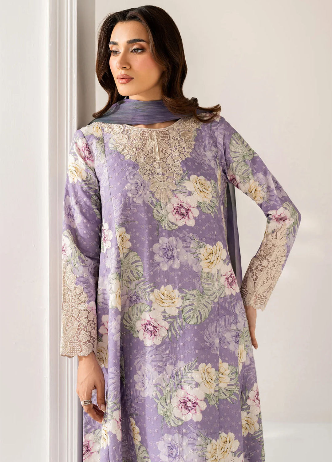 Xenia Formals Unstitched Embroidered Lawn 3 Piece Suit XE26ULS D-01 Rouvi - Summer Collection