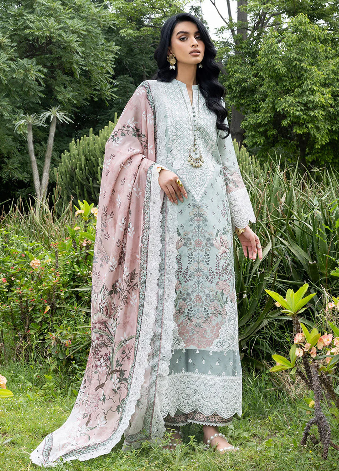 Zainab Chottani Unstitched Embroidered Lawn 3 Piece Suit ZC26ULE Ivie 13 - Eid Collection