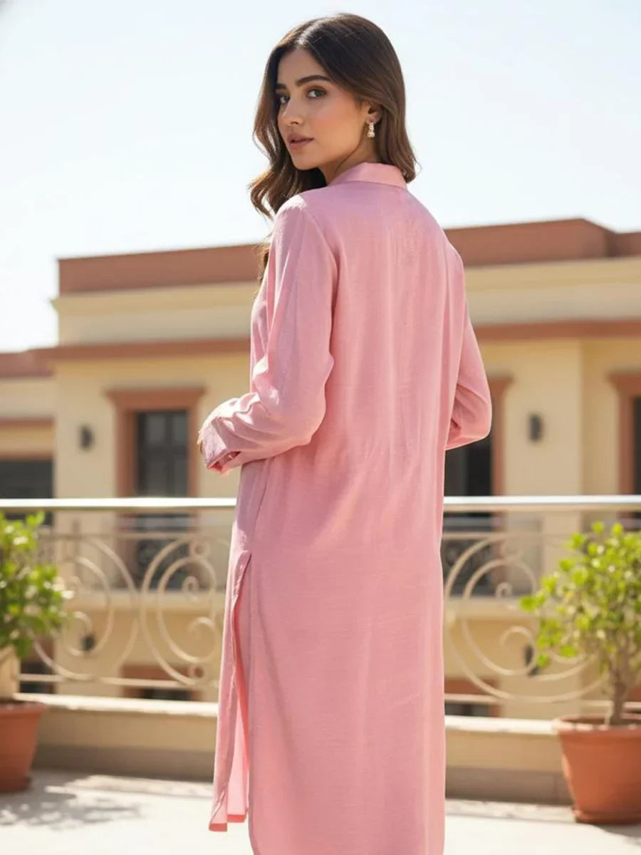 Salitex Women Solids Silk 2 Piece Suit WP7L2PBC053 - Summer Collection