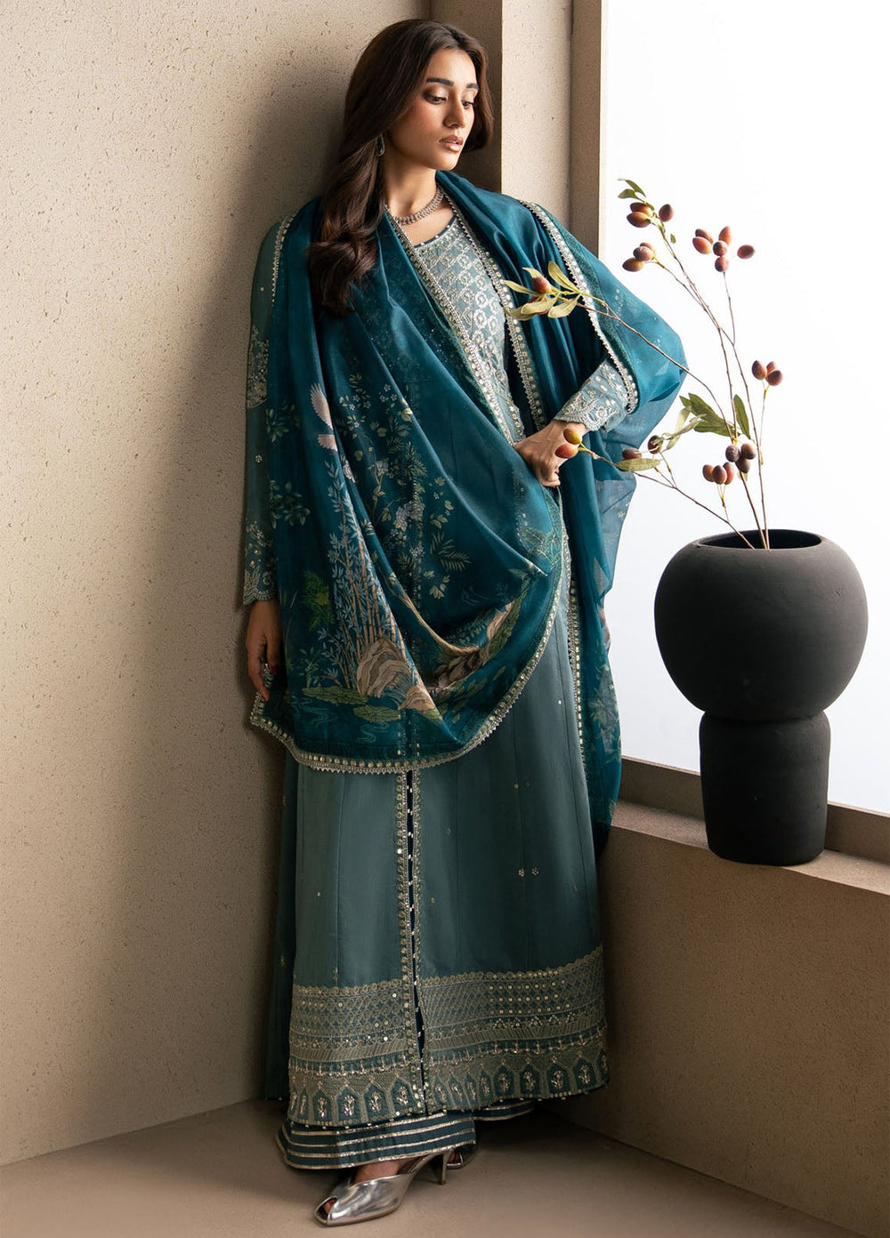 Neoma by Xenia Formals Unstitched Embroidered Raw Silk 3 Piece Suit XE26UNF 06- MAI - Festive Collection