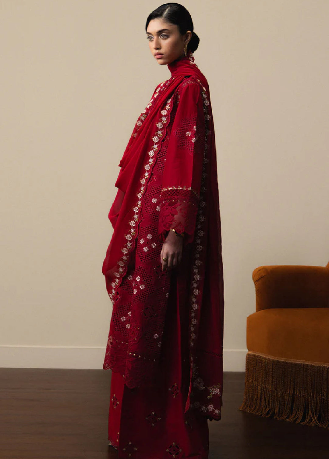 Satori by Zara Shahjahan Unstitched Embroidered Lawn 3 Piece Suit ZS26USL D-8 AKARI - Summer Collection