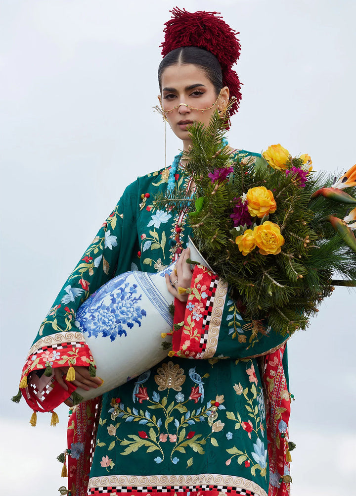Kashmee Legacy by Elan Unstitched Embroidered Jacquard Lawn 3 Piece Suit EL26ULKL Zérin EL26-12A - Festive Collection