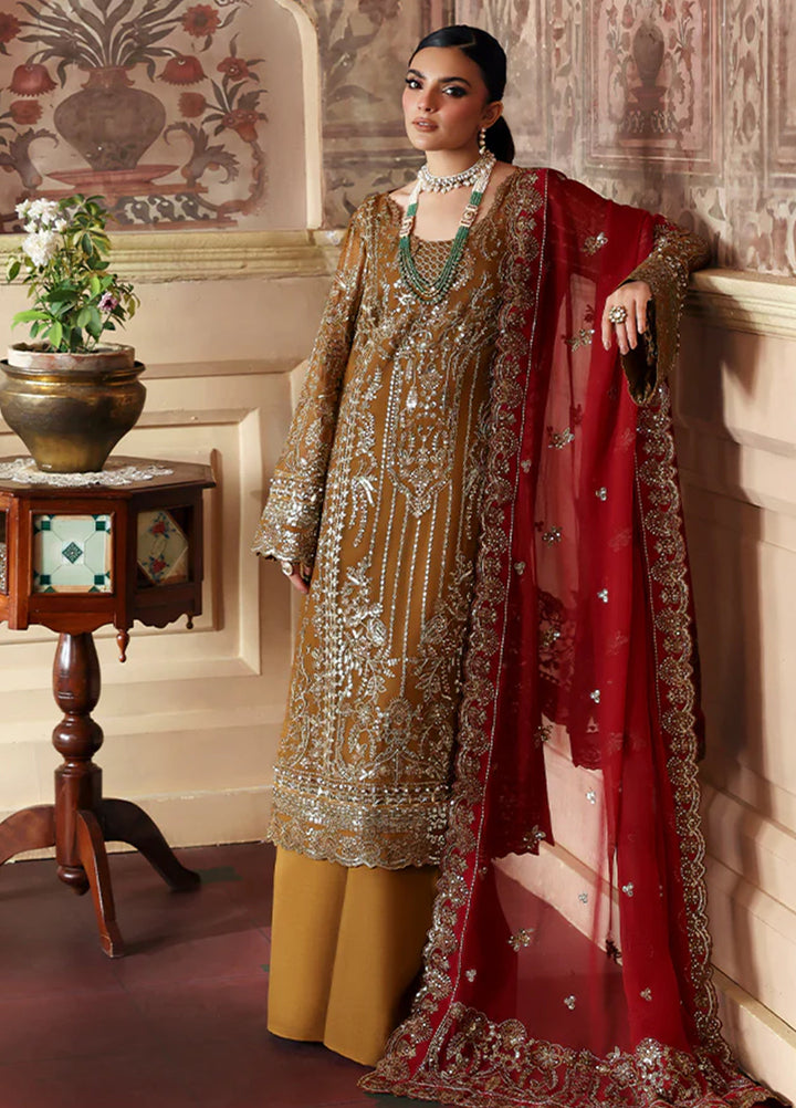 Gulaal Embroidered Chiffon Suits Unstitched 3 Piece GL25EU D-34 Dinara - Formals Collection