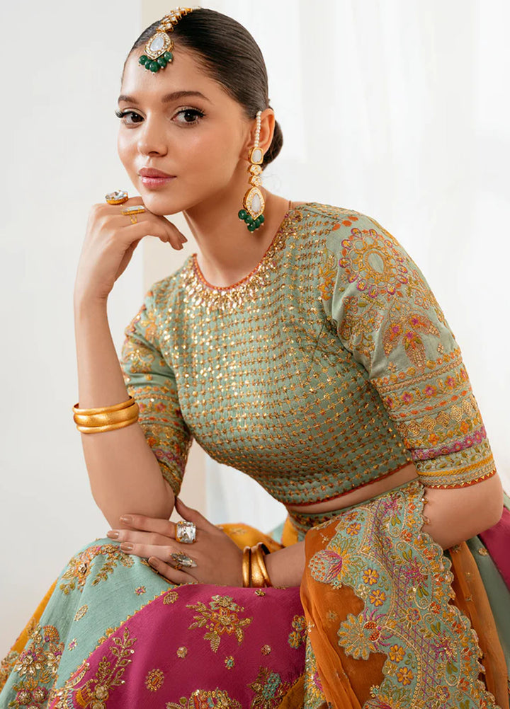 Baroque Embroidered Unstitched Organza 3 Piece Suits BQ25UF UF-4036 - Festive Collection
