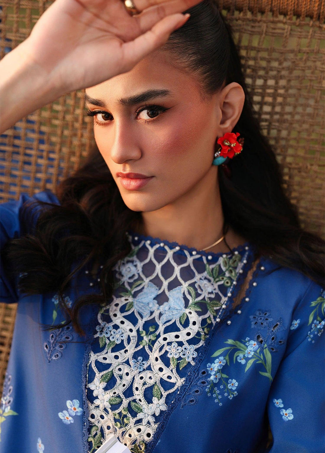Sardinia Unstitched Embroidered Lawn 3 Piece Suit SRD26ULF D-6 RIVERSIDE - Festive Collection