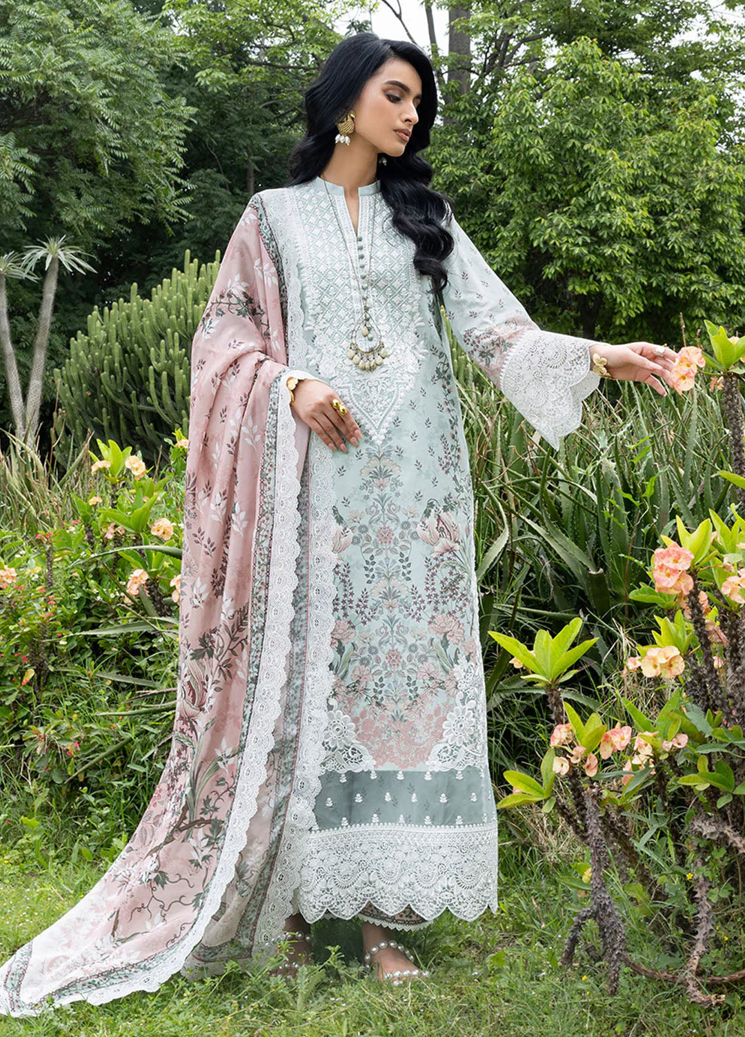Zainab Chottani Unstitched Embroidered Lawn 3 Piece Suit ZC26ULE Ivie 13 - Eid Collection