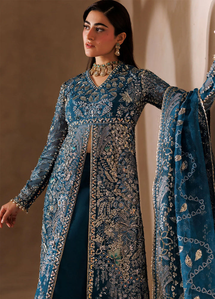 Sardinia Brides Unstitched Hand work Organza 4 Piece Suit SR26UB Sylvia 1805 - Wedding Collection