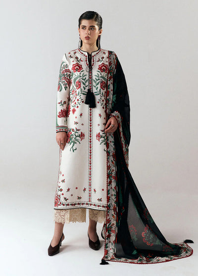 Jugnu by Hussain Rehar Unstitched Embroidered Cotton 3 Piece Suit HR26UCJ Inali JUG-LD D#1278 - Eid Collection
