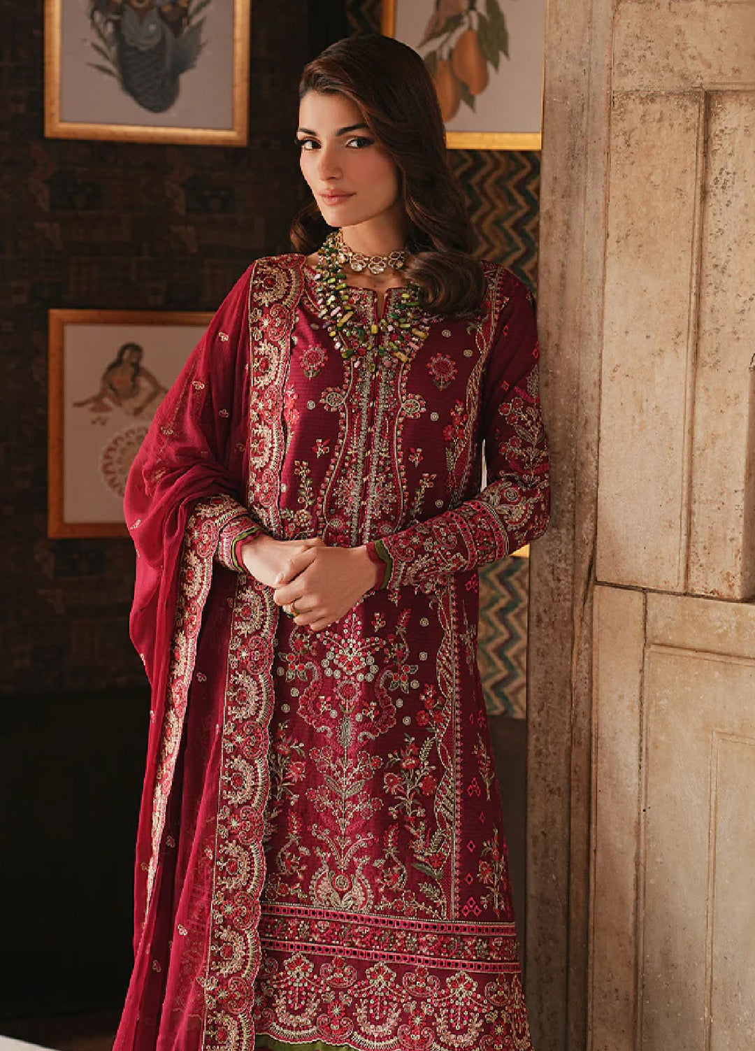 Gulaal Unstitched Embroidered Luxury Lawn 3 Piece Suit GL26USL MIREVRA LL-15 - Festive Collection