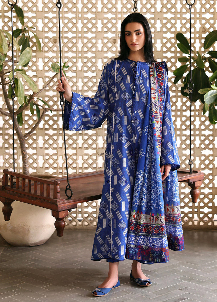 Amaya by Zaha Unstitched Printed Lawn 3 Piece Suit ZK26UAL Zaria APL26-09 - Casual Collection