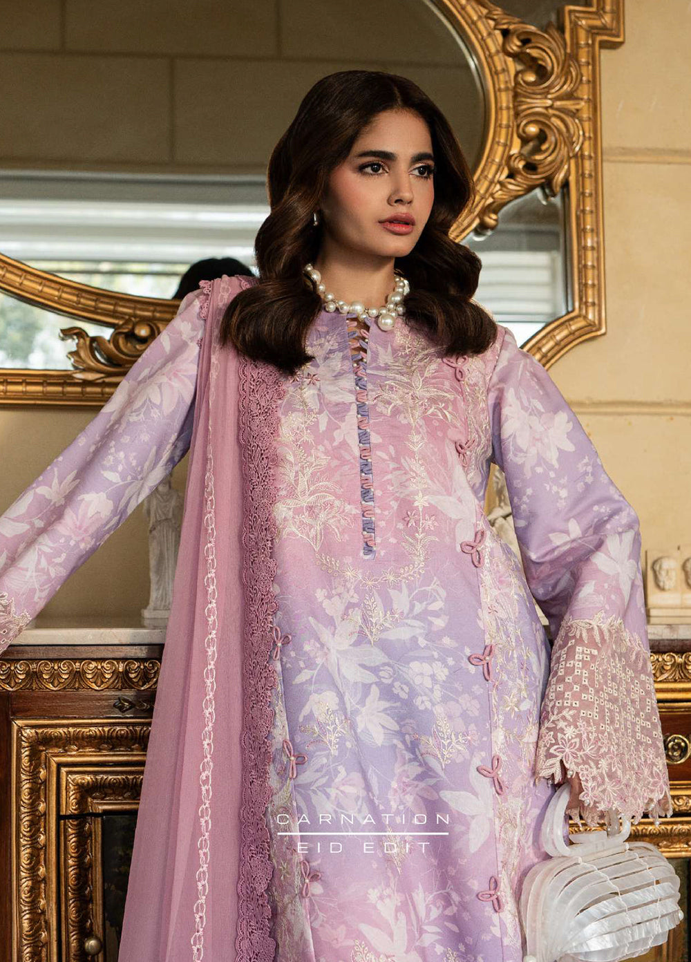 Carnation by Rang Rasiya Unstitched Embroidered Lawn 3 Piece Suit RR26UCL D11 LARA - Eid Collection