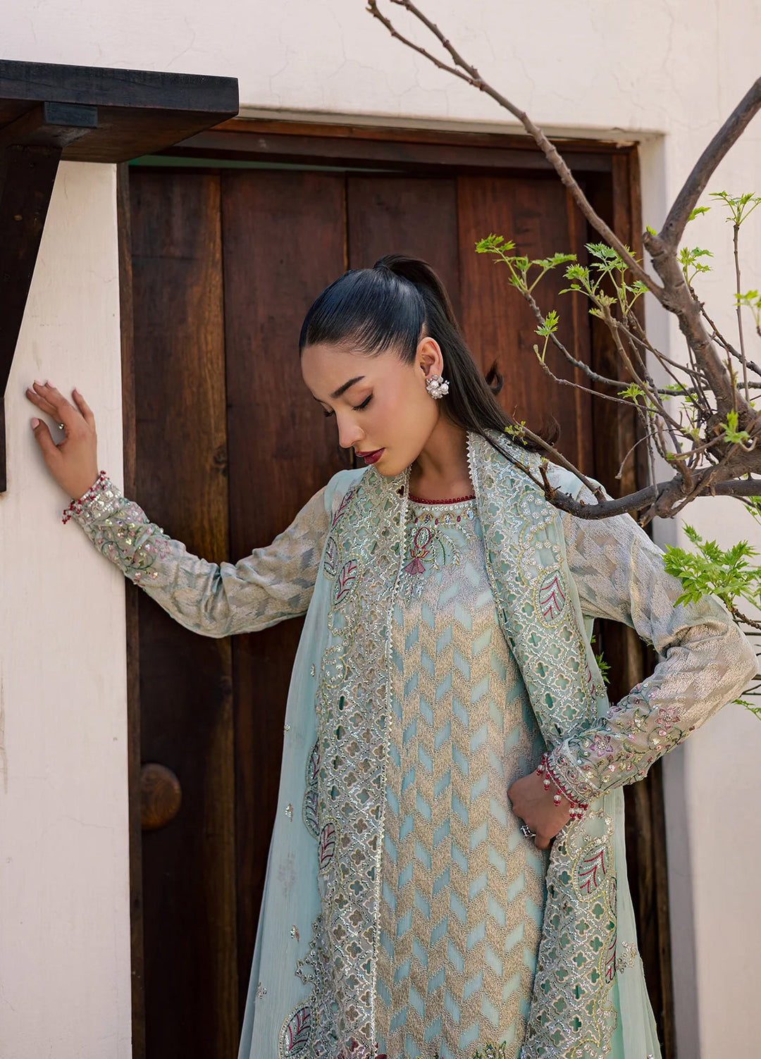 Heirloom by Daria Unstitched Embroidered Chiffon 4 Piece Suit DC26UCH DA-55 - Festive Collection