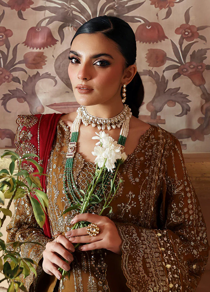 Gulaal Embroidered Chiffon Suits Unstitched 3 Piece GL25EU D-34 Dinara - Formals Collection