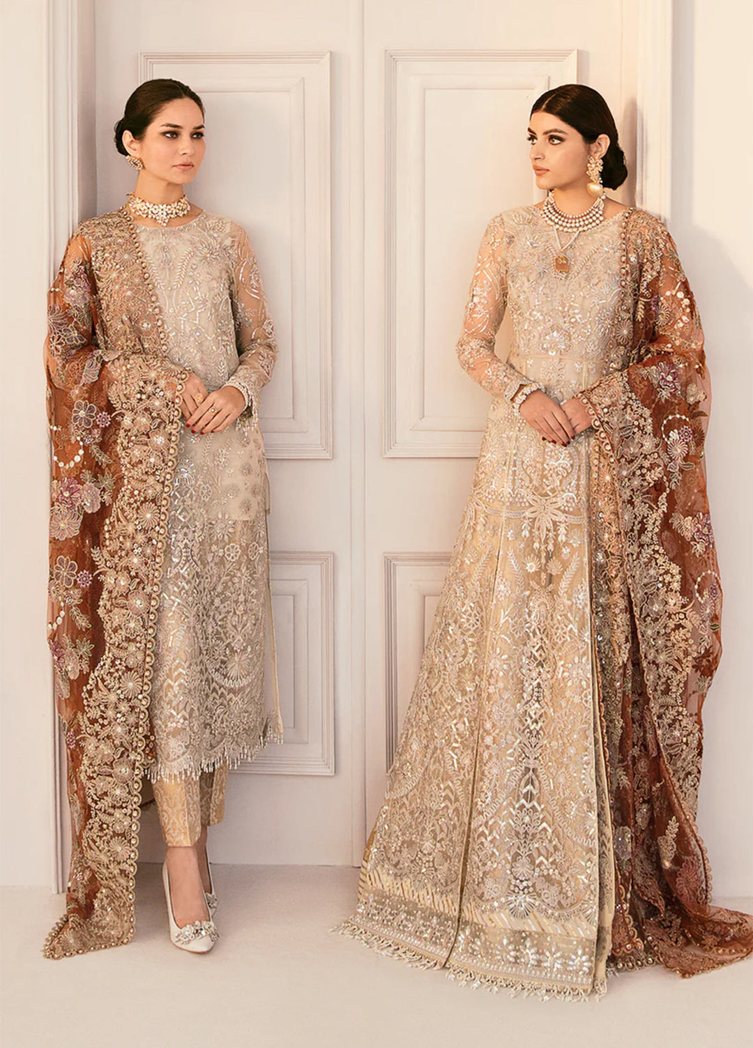 Chantelle by Baroque Unstitched Embroidered Net 3 Piece Suit BQ26UFC BQU-CH11-D03 - Festive Collection