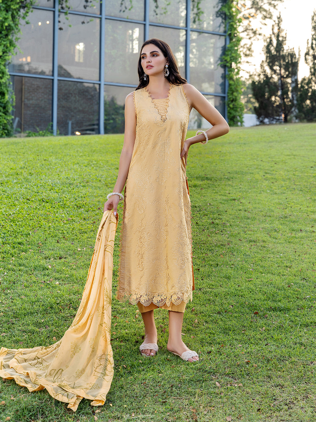 Sole by Yards Unstitched Embroidered Lawn 3 Piece Suit Essence Casual Collection