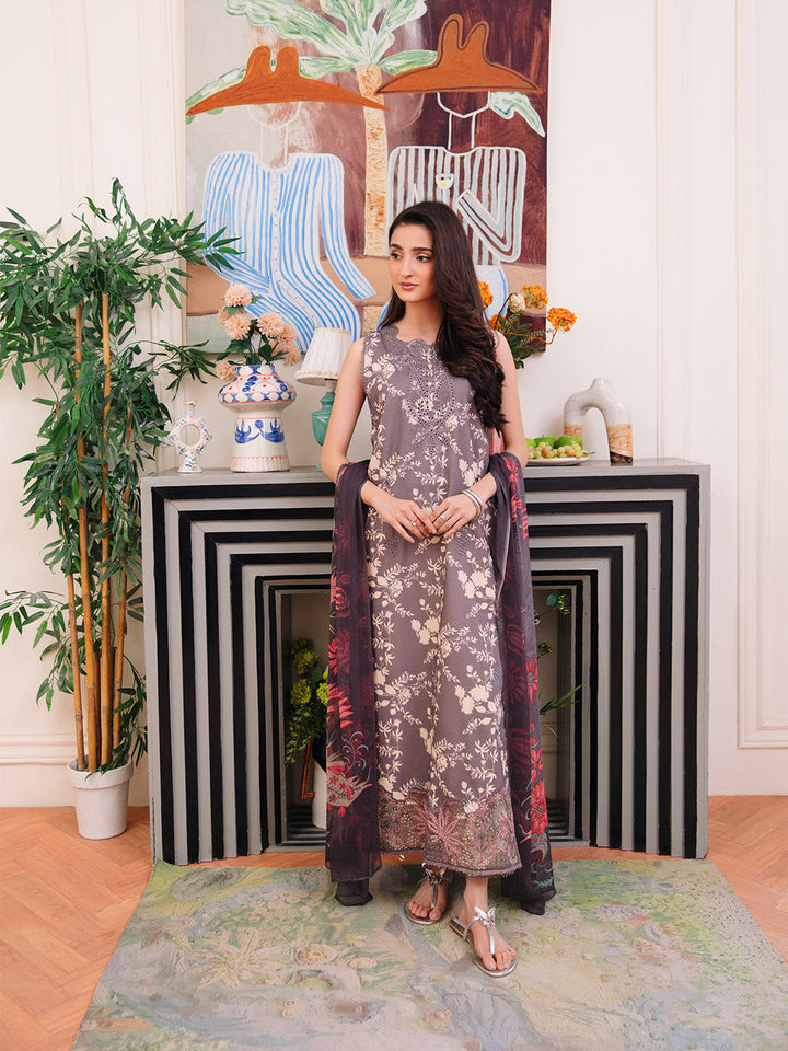 Femmora by Yards Unstitched Embroidered Lawn 3 Piece Suit Hazel Casual Collection