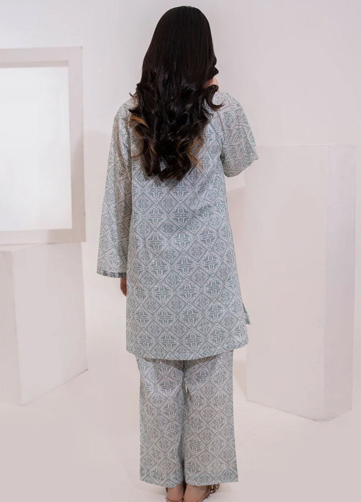 The Print Story by Shamooz RTW Printed Lawn 2 Piece Suit SHM26PL Dove I-L-007 - Casual Collection
