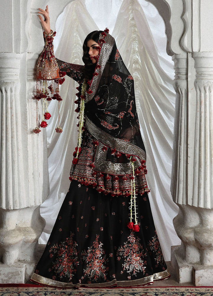 Hussain Rehar Unstitched Embroidered Chiffon 3 Piece Suit HR26UW D-835 Siyara - Wedding Collection