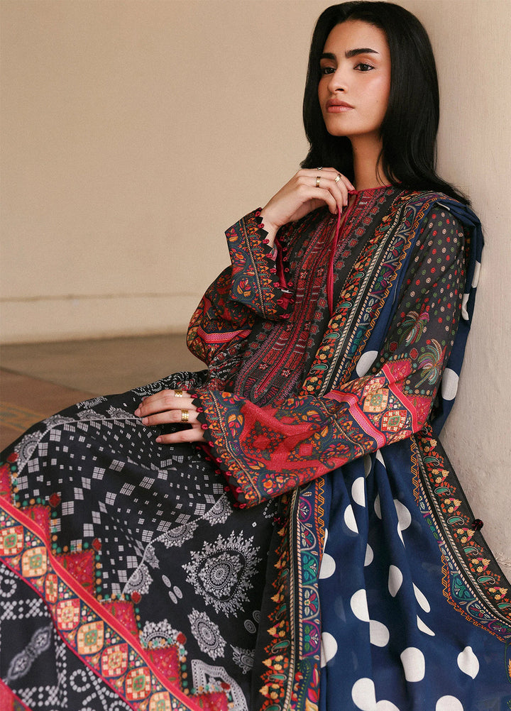 Amaya by Zaha Unstitched Printed Lawn 3 Piece Suit ZK26UAL Noira APL26-03 - Casual Collection