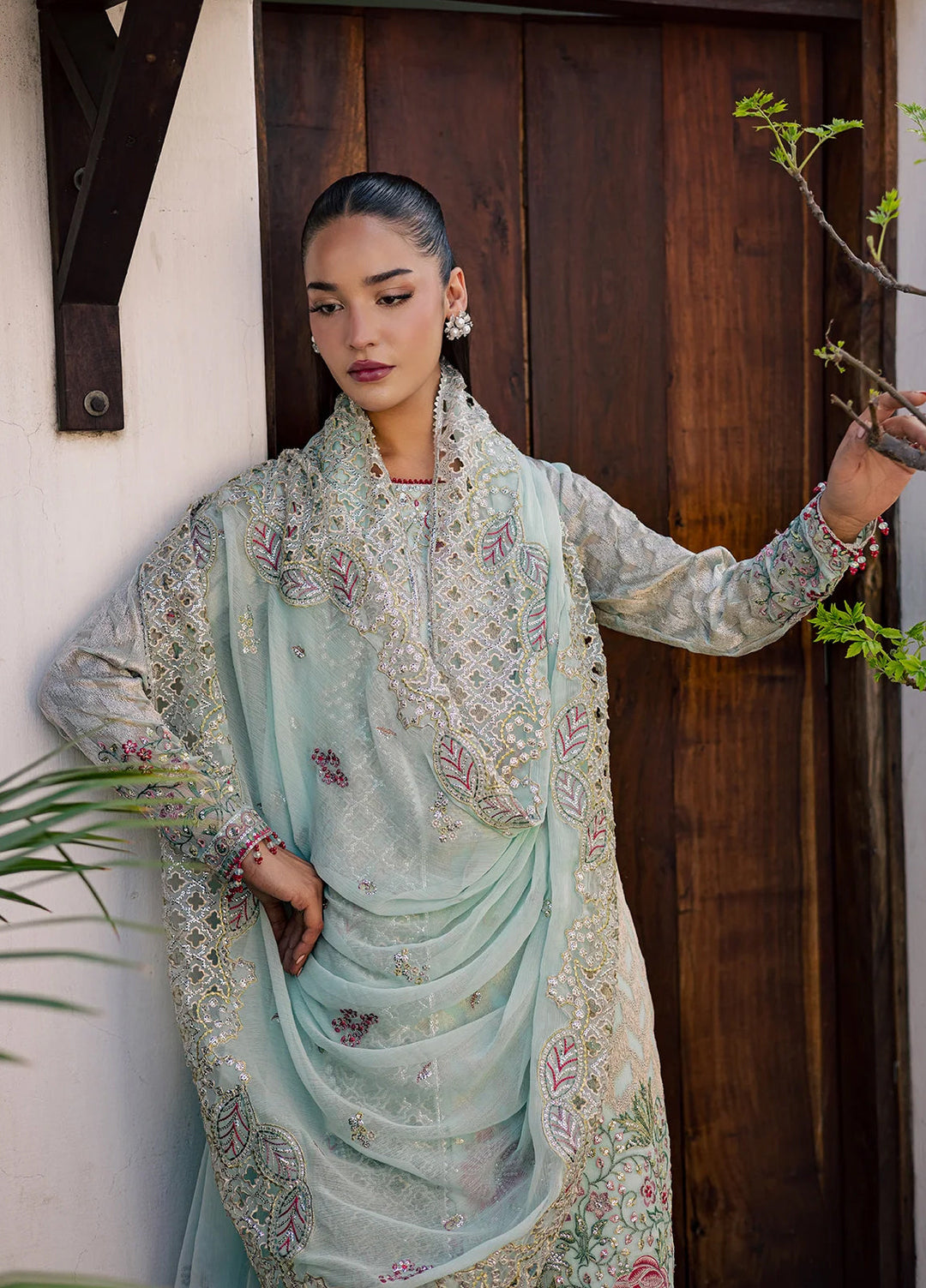 Heirloom by Daria Unstitched Embroidered Chiffon 4 Piece Suit DC26UCH DA-55 - Festive Collection
