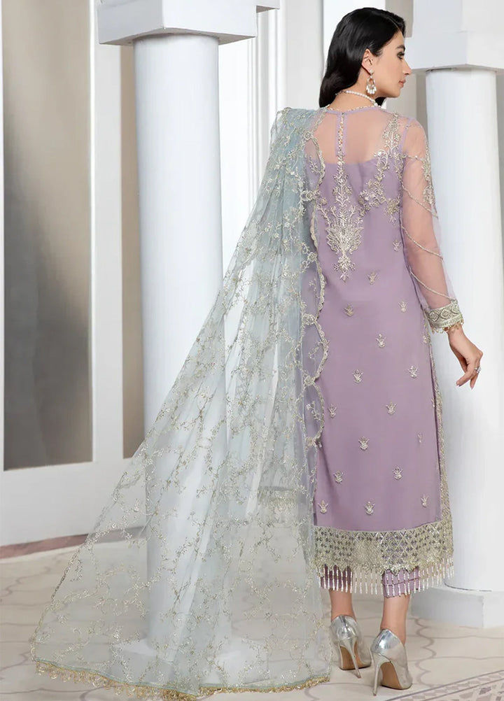 Pareesia by Zarif Embroidered  Suits Unstitched 3 Piece ZR25UF ZP 07 LILAC - Luxury Collection