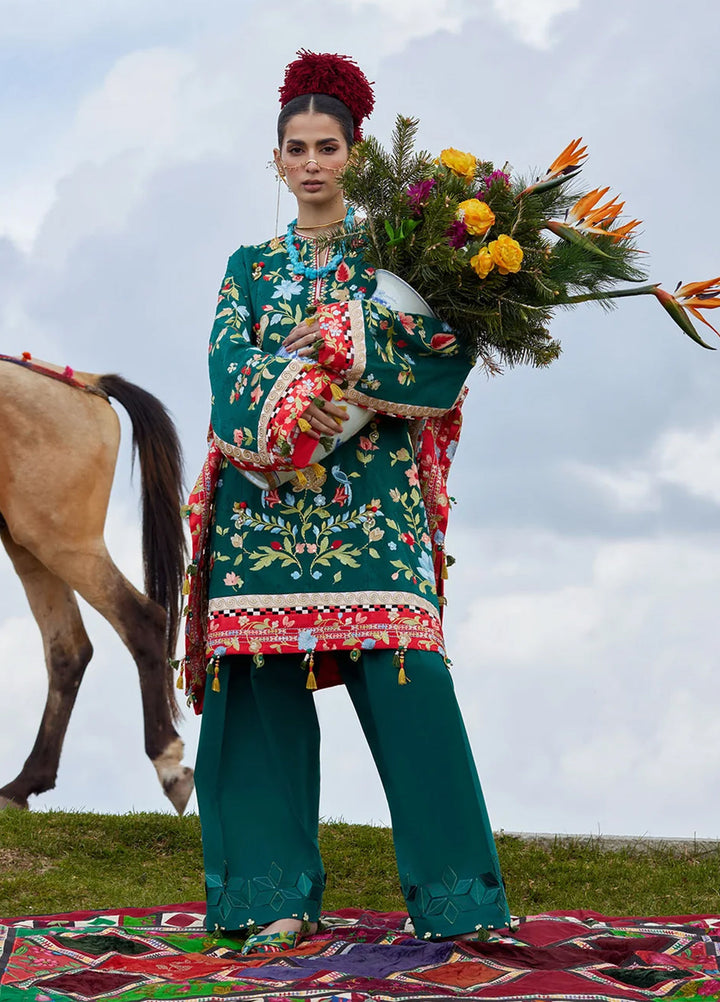 Kashmee Legacy by Elan Unstitched Embroidered Jacquard Lawn 3 Piece Suit EL26ULKL Zérin EL26-12A - Festive Collection