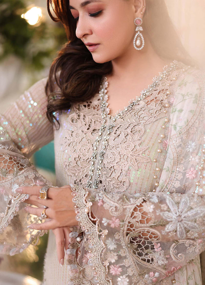Maria B Unstitched Embroidered Chiffon 3 Piece Suit MB26UCF D7 - Festive Collection