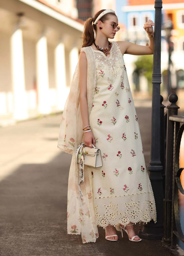Noor by Saadia Asad Unstitched Embroidered Lawn 3 Piece Suit SA26UNE D-08A - Eid Collection