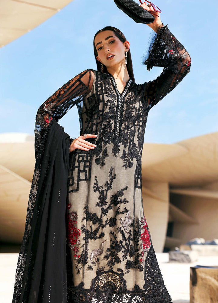 Maria B Unstitched Embroidered Luxury Lawn 3 Piece Suit MB26UEL 7B - Eid Collection