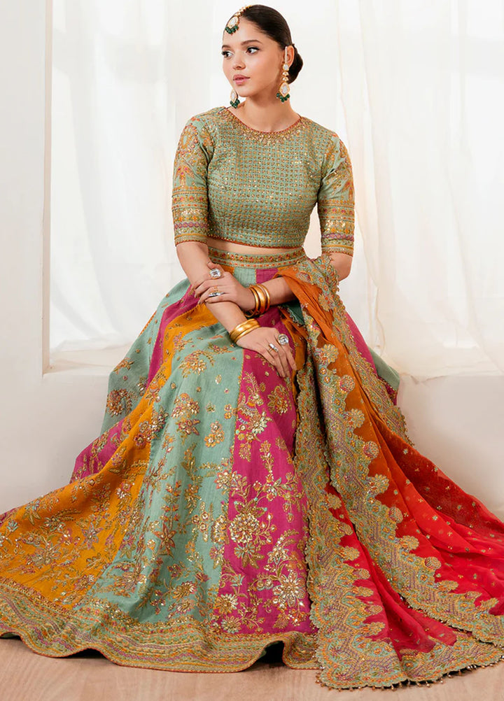 Baroque Embroidered Unstitched Organza 3 Piece Suits BQ25UF UF-4036 - Festive Collection