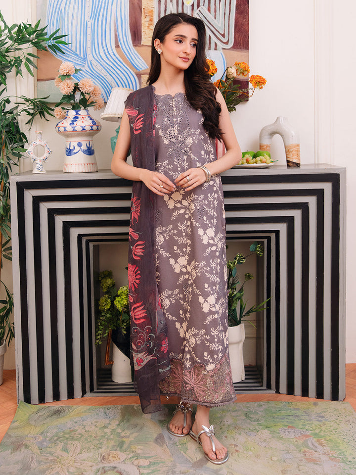 Femmora by Yards Unstitched Embroidered Lawn 3 Piece Suit Hazel Casual Collection