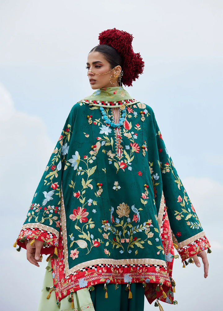 Kashmee Legacy by Elan Unstitched Embroidered Jacquard Lawn 3 Piece Suit EL26ULKL Zérin EL26-12A - Festive Collection