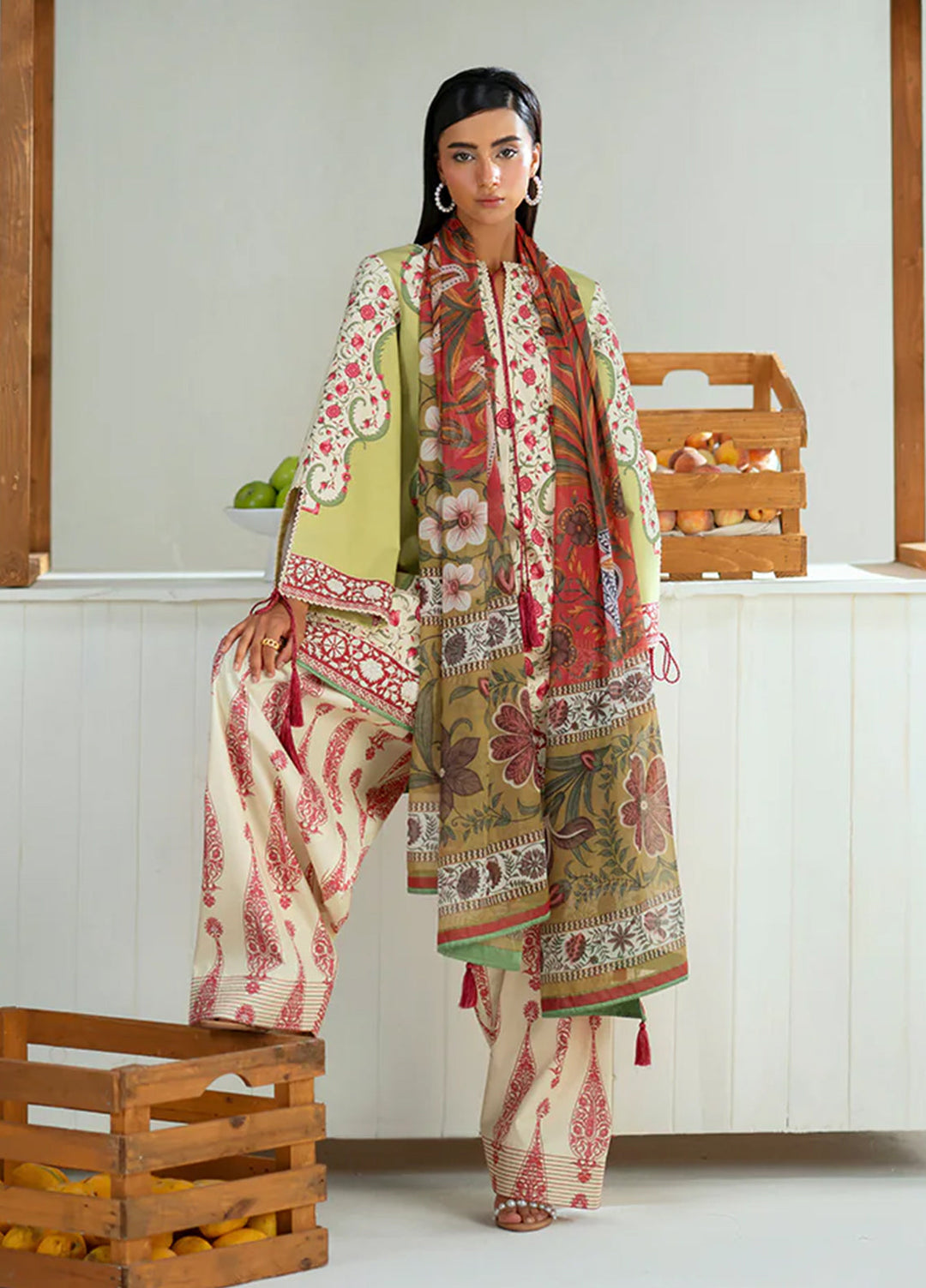 Joolie Prints by Saira Rizwan Printed Cambric Suits Unstitched 3 Piece SR25JP JPU25-06 Urban Whisper - Summer Collection