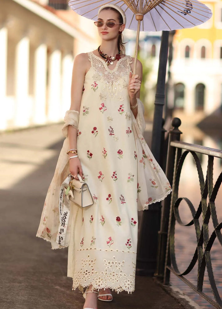 Noor by Saadia Asad Unstitched Embroidered Lawn 3 Piece Suit SA26UNE D-08A - Eid Collection