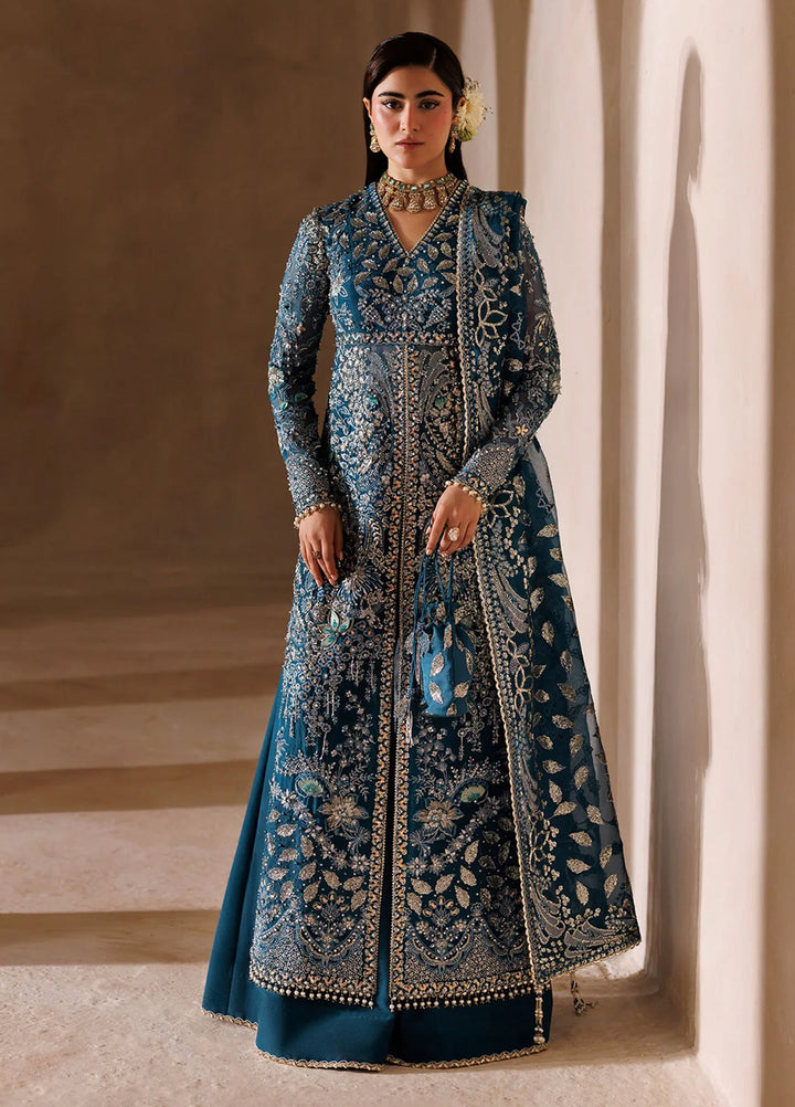 Sardinia Brides Unstitched Hand work Organza 4 Piece Suit SR26UB Sylvia 1805 - Wedding Collection